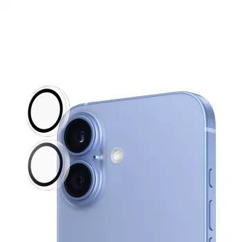 PanzerGlass ® Hoops® protector de lentes de cámara transparente para iPhone 16 | 16 Plus