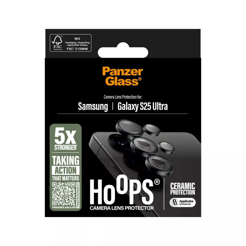 PanzerGlass ® Hoops® Protector de cámara de cerámica Samsung Galaxy S25 Ultra