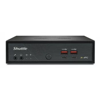 Shuttle Slim AI PC DN11H5 Intel Core Ultra 5 125H, gráfica Intel Arc, 2xHDMI, 2x DP, 4x 2.5Gbit LAN, VESA, funcionamiento continuo 24/7