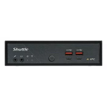 Shuttle Slim AI PC DN11H5 Intel Core Ultra 5 125H, gráfica Intel Arc, 2xHDMI, 2x DP, 4x 2.5Gbit LAN, VESA, funcionamiento continuo 24/7