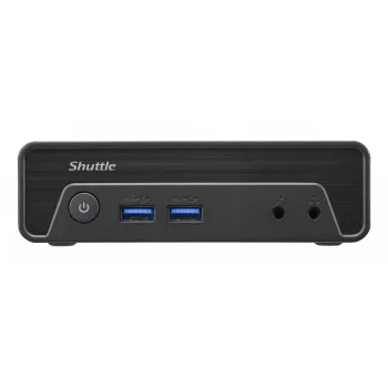 Shuttle Nano PC NE10N, Intel N 100, 1x HDMI, 1x DP, 6x USB, 1x LAN, sin ventilador, funcionamiento continuo 24/7, incl. VESA