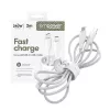 PanzerGlass empower™ by ® Racing cable USB-C a USB-C 240W | USB 2.0 | 2 m | blanco plateado