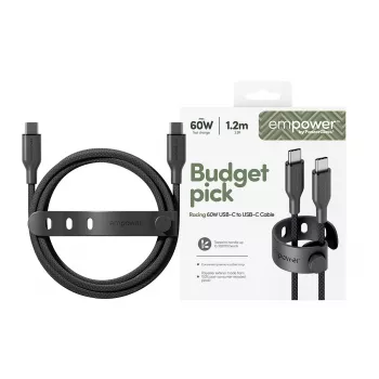 PanzerGlass empower™ by ® Racing cable USB-C a USB-C 60W | USB 2.0 | 1,2 m | Space Black