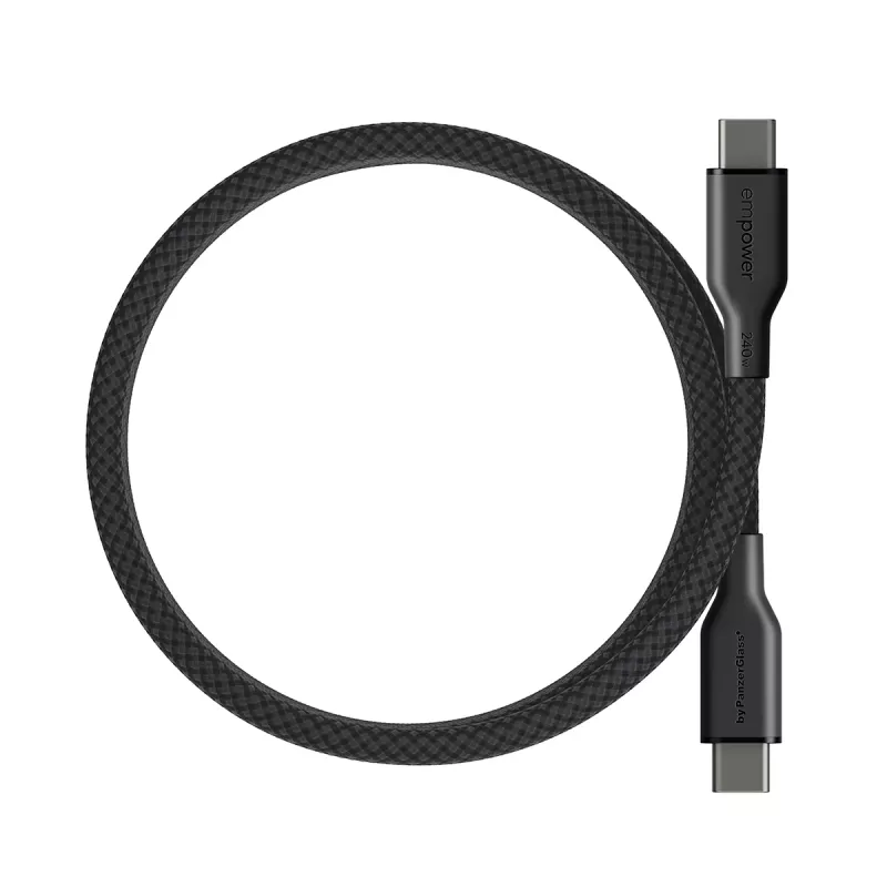 PanzerGlass empower™ by ® Magnetic cable USB-C a USB-C 240W | USB 2.0 | 1,5 m | Space Black