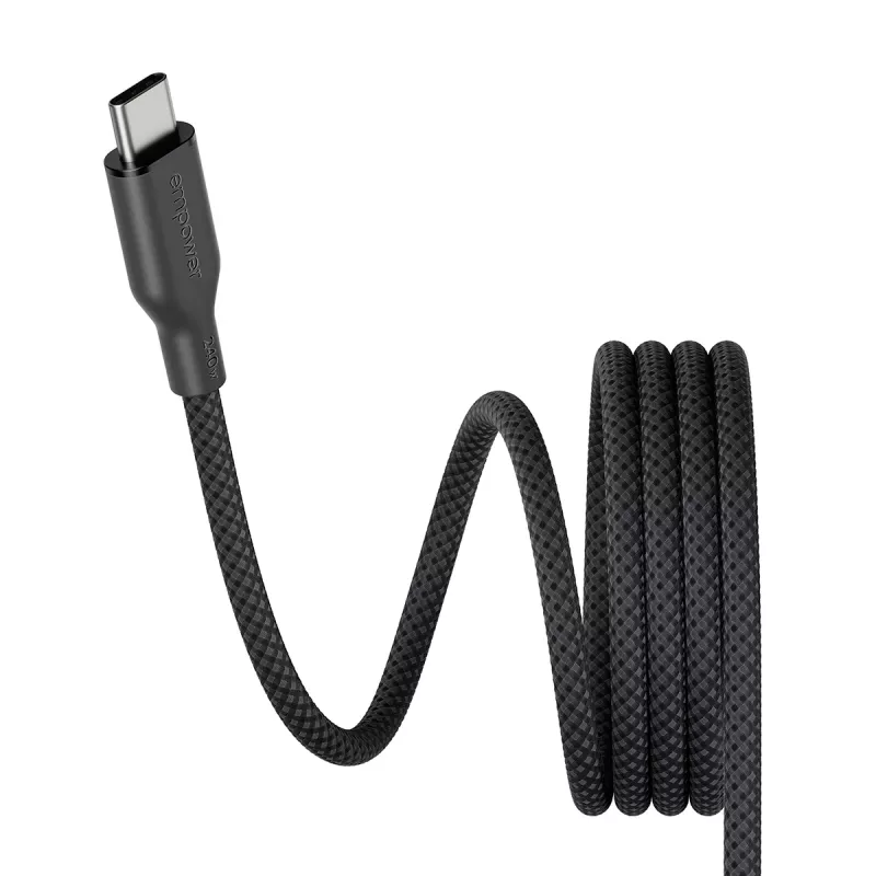PanzerGlass empower™ by ® Magnetic cable USB-C a USB-C 240W | USB 2.0 | 1,5 m | Space Black
