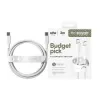 PanzerGlass empower™ by ® Racing cable USB-C a USB-C 60W | USB 2.0 | 2 m | blanco plateado