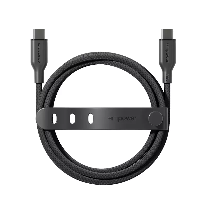 PanzerGlass empower™ by ® Racing cable USB-C a USB-C 240W | USB 2.0 | 1,2 m | Space Black