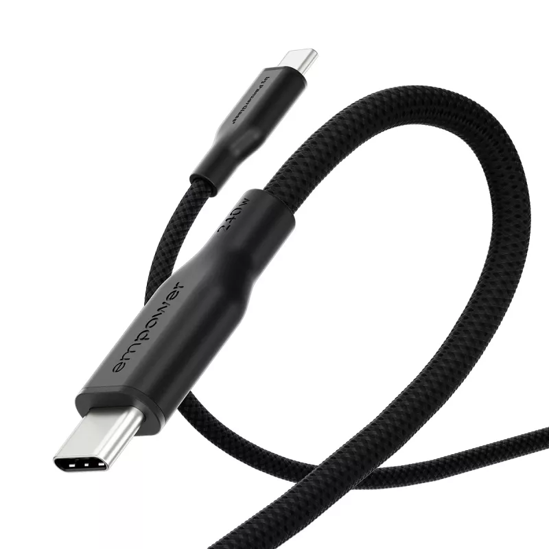 PanzerGlass empower™ by ® Racing cable USB-C a USB-C 240W | USB 2.0 | 1,2 m | Space Black