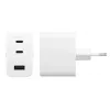 PanzerGlass empower™ by ® Cargador múltiple Turbo 70W incl. 2 x USB-C + USB-A | enchufe EU | blanco plateado