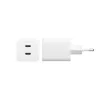 PanzerGlass empower™ by ® Cargador Turbo 45W incl. 2 x USB-C | enchufe EU | blanco plateado
