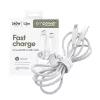 PanzerGlass empower™ by ® Racing cable USB-C a USB-C 240W | USB 2.0 | 1,2 m | blanco plateado
