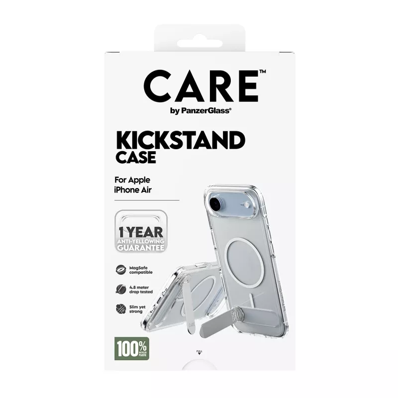PanzerGlass CARE™ by ® Funda transparente con soporte y MagSafe iPhone Air