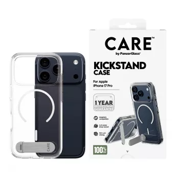 PanzerGlass CARE™ by ® Funda transparente con soporte y MagSafe iPhone 17 Pro