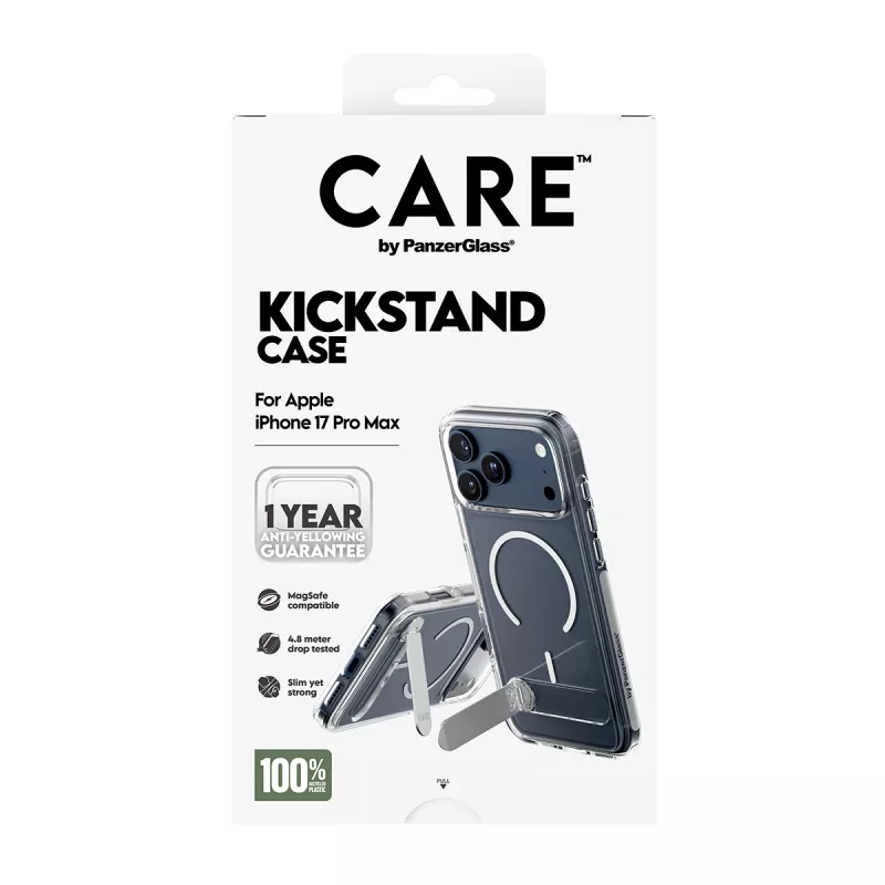 PanzerGlass CARE™ by ® Funda transparente con patas y MagSafe iPhone 17 Pro Max
