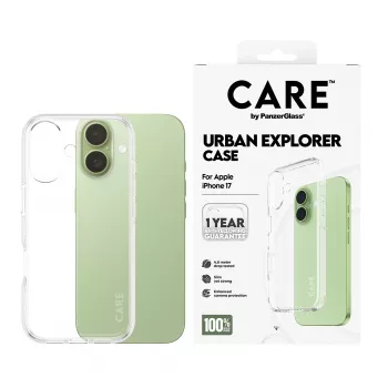 PanzerGlass CARE™ by ® Funda Urban Explorer transparente iPhone 17