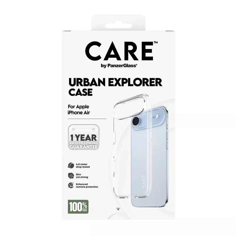 PanzerGlass CARE™ by ® Funda Urban Explorer transparente iPhone Air