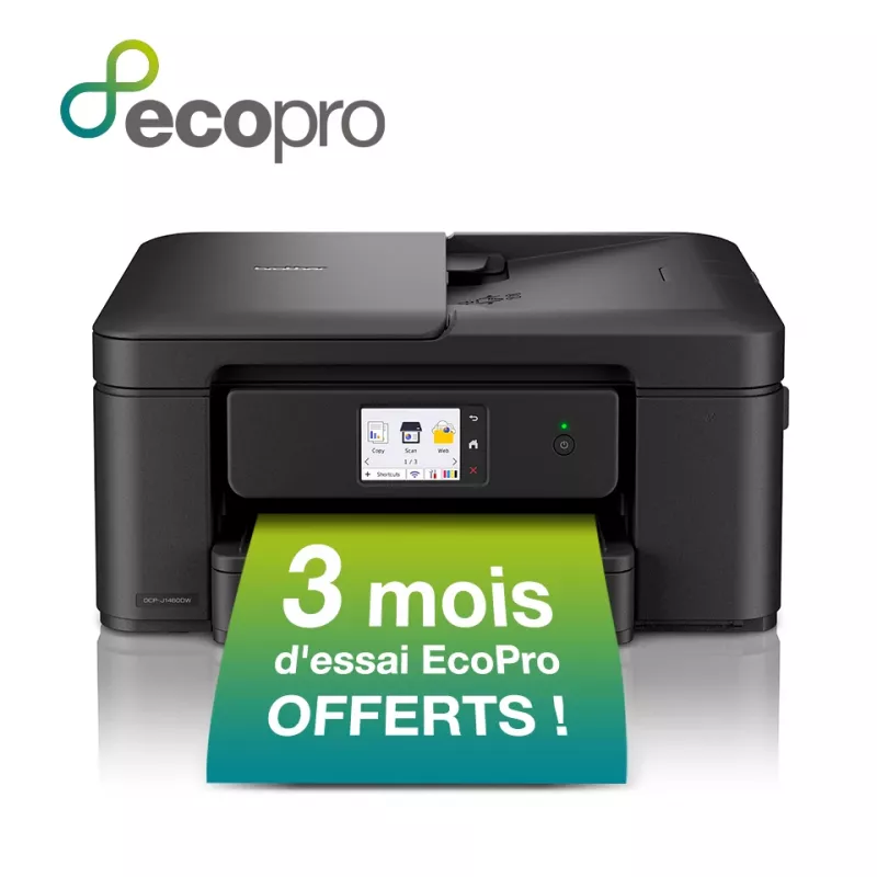 Broder Impresora de inyección de tinta WLAN compacta 3 en 1 DCP-J1460DW, inyección de tinta, impresión en color, 1200 x 6000 DPI, copia en color, A4, negro