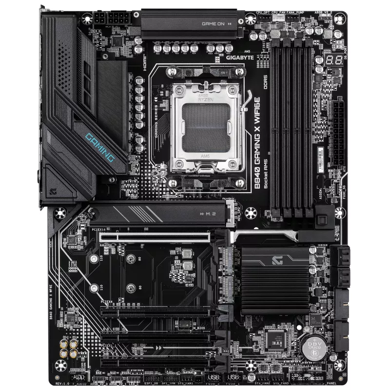 Placa base GIGABYTE B840 GAMING X WIFI6E, AMD B840, Socket AM5, ATX