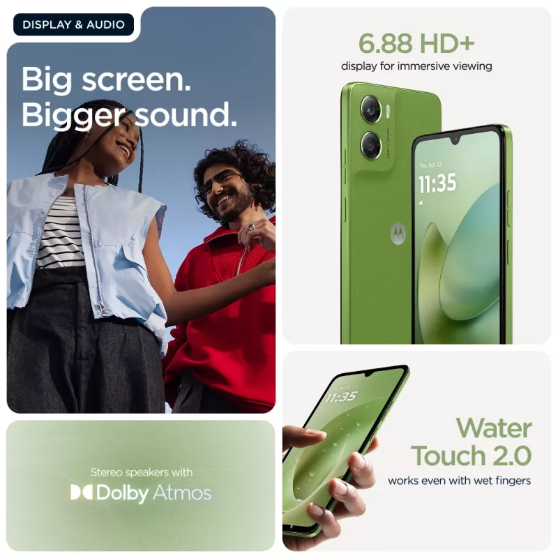 Motorola moto g06 17,5 cm (6,88 pulgadas) Dual SIM Android 15 4G USB Type-C 4 GB 256 GB 5200 mAh Verde