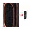 Unold 86535 calefactor cerámico 3D, 1800 W, mando a distancia, oscilación de 80°, inclinación de 45°, temporizador de 8 h, negro/cobre