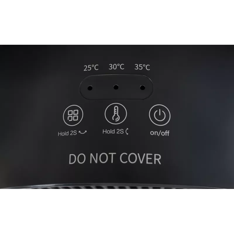 Unold 86535 calefactor cerámico 3D, 1800 W, mando a distancia, oscilación de 80°, inclinación de 45°, temporizador de 8 h, negro/cobre