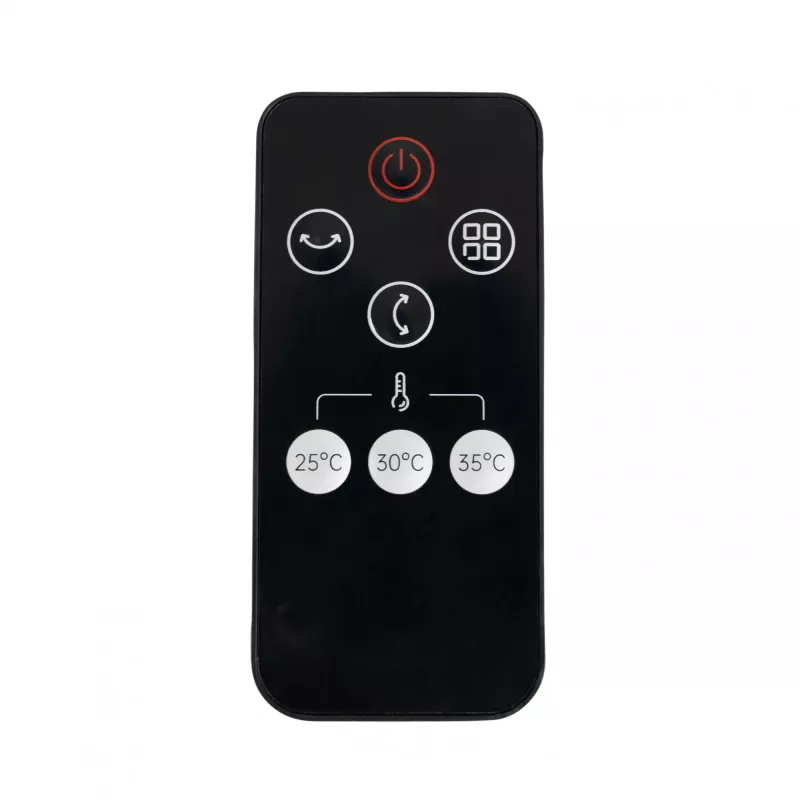 Unold 86535 calefactor cerámico 3D, 1800 W, mando a distancia, oscilación de 80°, inclinación de 45°, temporizador de 8 h, negro/cobre
