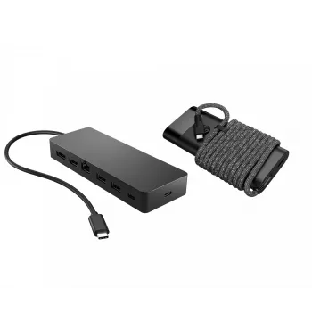 Hub USB-C y cargador para portátil HP 9H0H9AA#ABB Diseño compacto, conectividad versátil