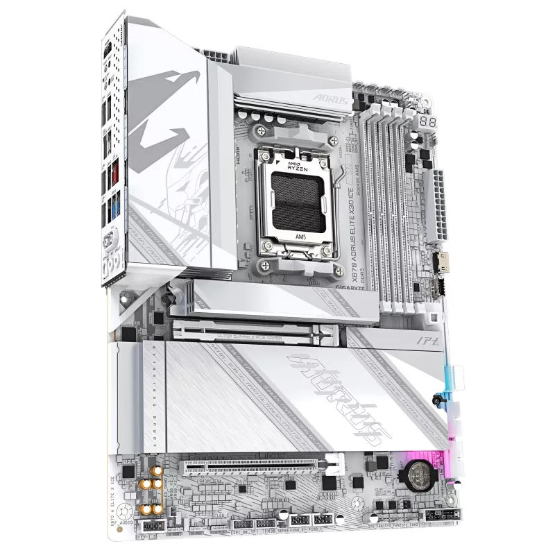 Placa base GIGABYTE X870 AORUS ELITE X3D ICE, AMD X870, Socket AM5, ATX