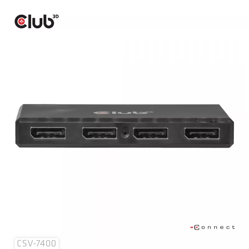 CLUB3D Hub Quad DisplayPort™ – 4 x resolución 4K @ 30Hz, compatibilidad MST