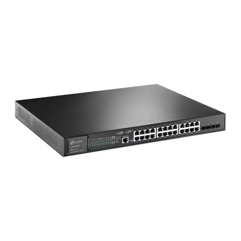 TP-Link Omada switch gestionado L2+ de 24 puertos Gigabit y 4 puertos 10GE SFP+ con 24 puertos PoE+