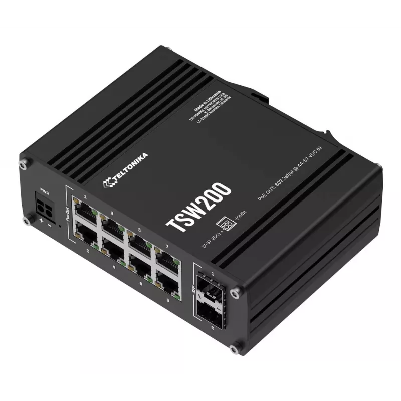 TELTONIKA TSW200 switch Ethernet Gigabit industrial no gestionado PoE+