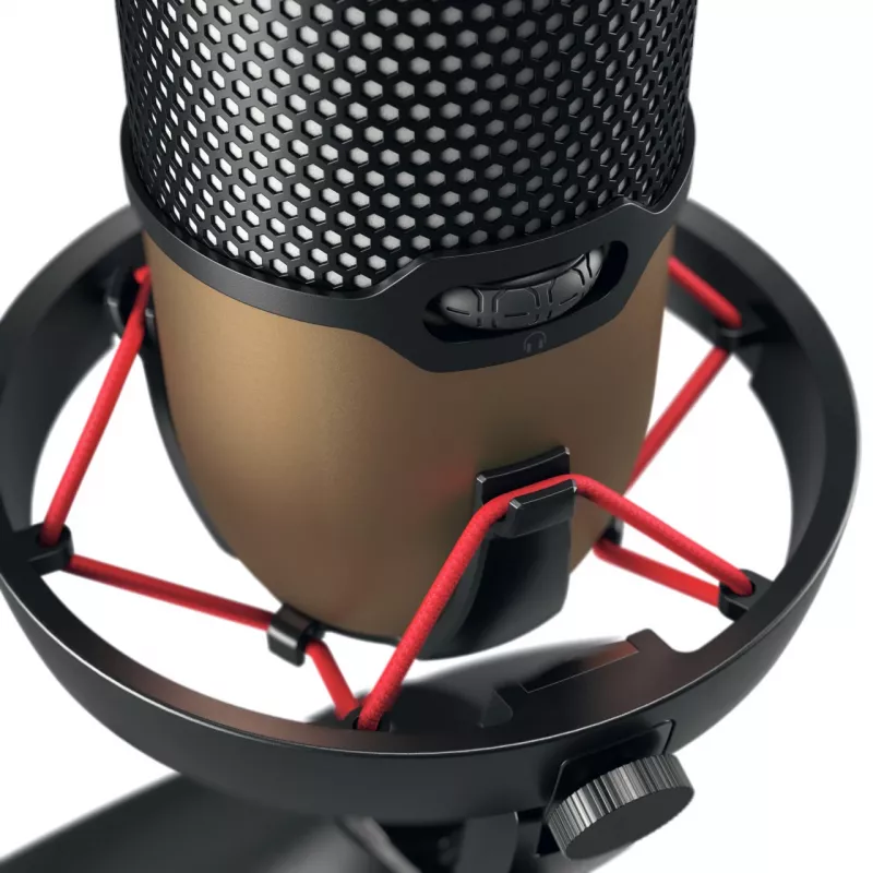 CHERRY UM 9.0 PRO RGB micrófono de mesa negro, cobre