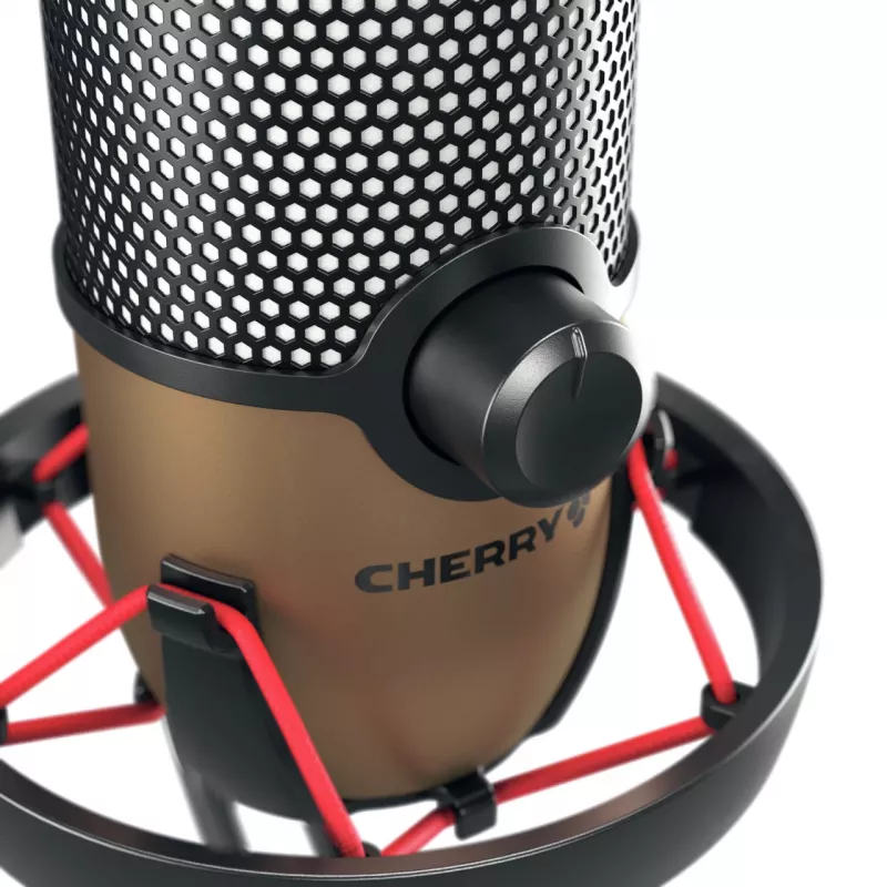 CHERRY UM 9.0 PRO RGB micrófono de mesa negro, cobre