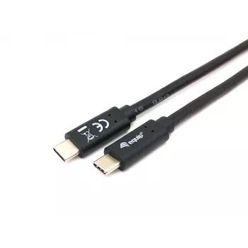 Equip USB 3.2 Gen 1x1 Type-C a C, M/M, 2,0 m, 2 m, USB C, USB C, USB 3.2 Gen 1 (3.1 Gen 1), 5 Gbit/s, negro