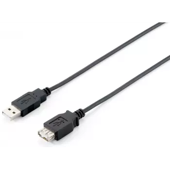 Equip cable alargador USB 2.0 Type-A, macho – hembra, 1,8 m, negro