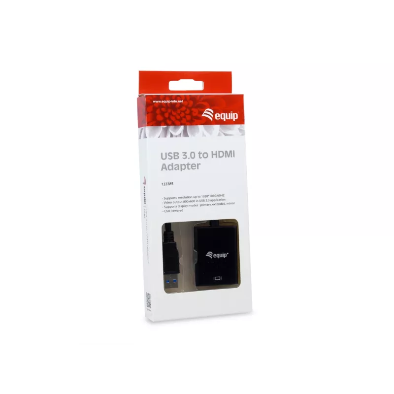 Equip adaptador USB 3.0 a HDMI, 3.2 Gen 1 (3.1 Gen 1), USB Type-A, salida HDMI, 1920 x 1080 píxeles