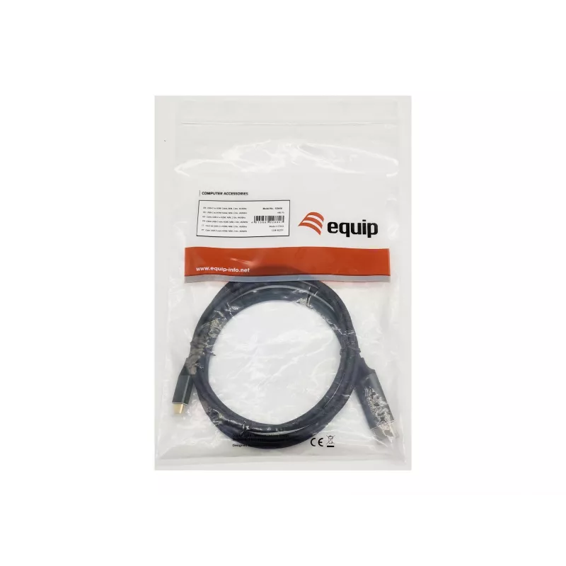 Equip cable USB-C a HDMI, M/M, 2,0 m, 4K/60Hz, 2 m, USB Type-C, HDMI Type-A (estándar), macho, macho, recto