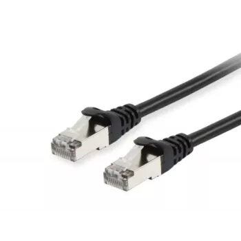 Equip cable de red Cat.6A S/FTP, 0,25 m, negro, Cat6a, S/FTP (S-STP), RJ-45, RJ-45, negro