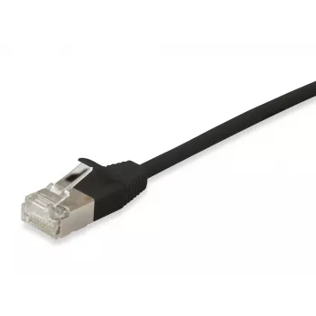 Equip cable de red Cat.6A F/FTP Slim, 2 m, negro, Cat6a, F/FTP (FFTP), RJ-45, RJ-45