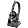 HP Poly Savi 7320 Office auriculares estéreo DECT con micrófono 8D3F7AA, 1880-1900 MHz, inalámbricos, USB-A, alcance de 180 m, negros