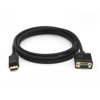 Cable Equip de conector macho DisplayPort a conector macho VGA (HD15), 2 m, VGA (D-Sub), DisplayPort, conector macho, conector macho, recto
