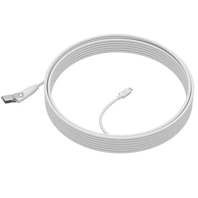 Cable de extensión LOGITECH Rally Mic Pod, blanco crema, cable de extensión de 10 m