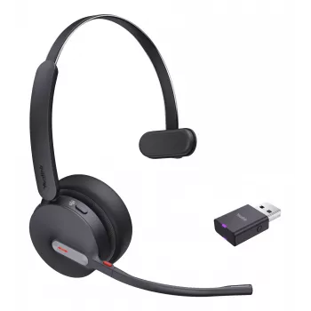 Yealink WH64 Hybrid Mono Teams auricular inalámbrico para oficina/callcenter Micro-USB Bluetooth negro