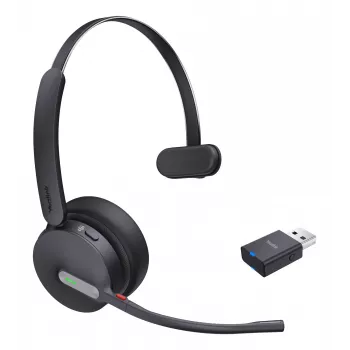 Yealink WH64 Hybrid Mono Teams auricular inalámbrico para oficina/callcenter Micro-USB Bluetooth negro