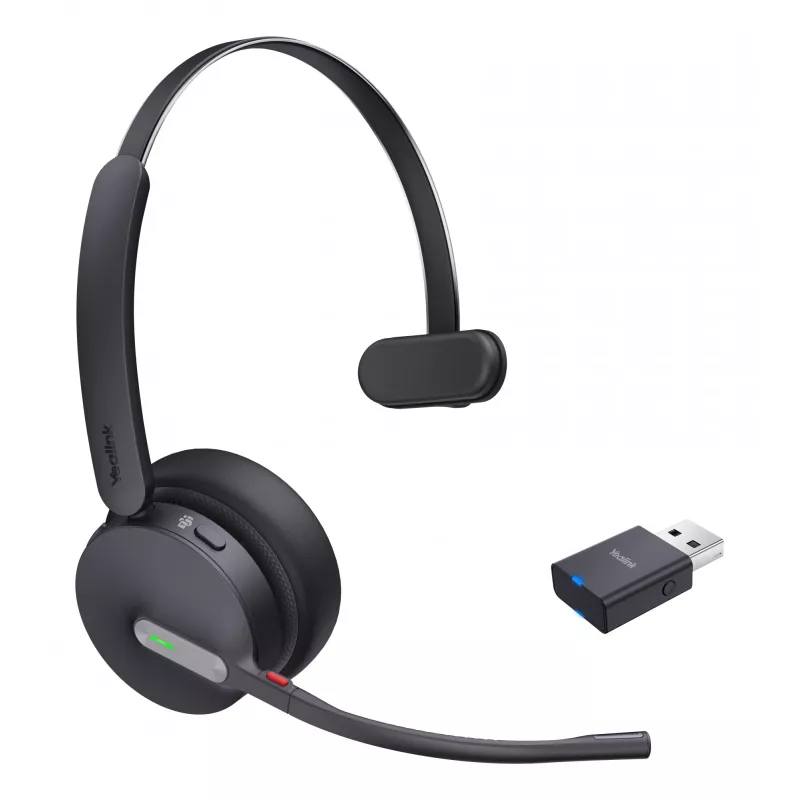 Yealink WH64 Hybrid Mono Teams auricular inalámbrico para oficina/callcenter Micro-USB Bluetooth negro