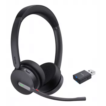 Yealink WH64 Hybrid Dual Teams auricular inalámbrico para oficina/callcenter Micro-USB Bluetooth negro
