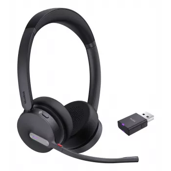 Yealink WH64 Hybrid Dual Teams auricular inalámbrico para oficina/callcenter Micro-USB Bluetooth negro