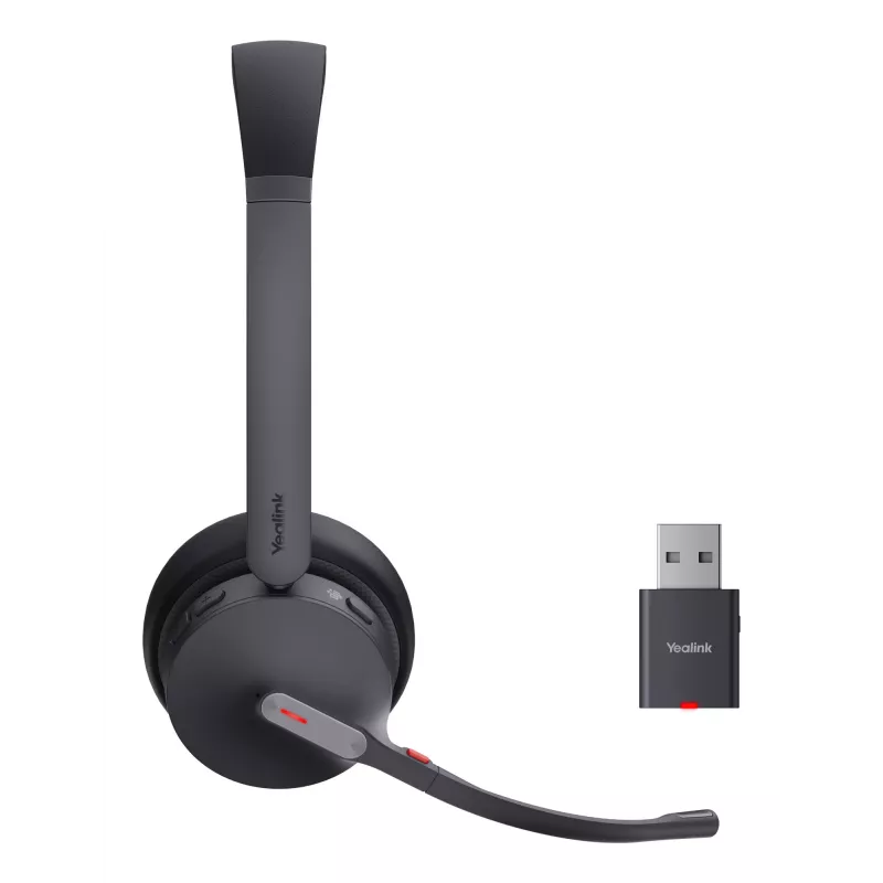 Yealink WH64 Hybrid Dual Teams auricular inalámbrico para oficina/callcenter Micro-USB Bluetooth negro