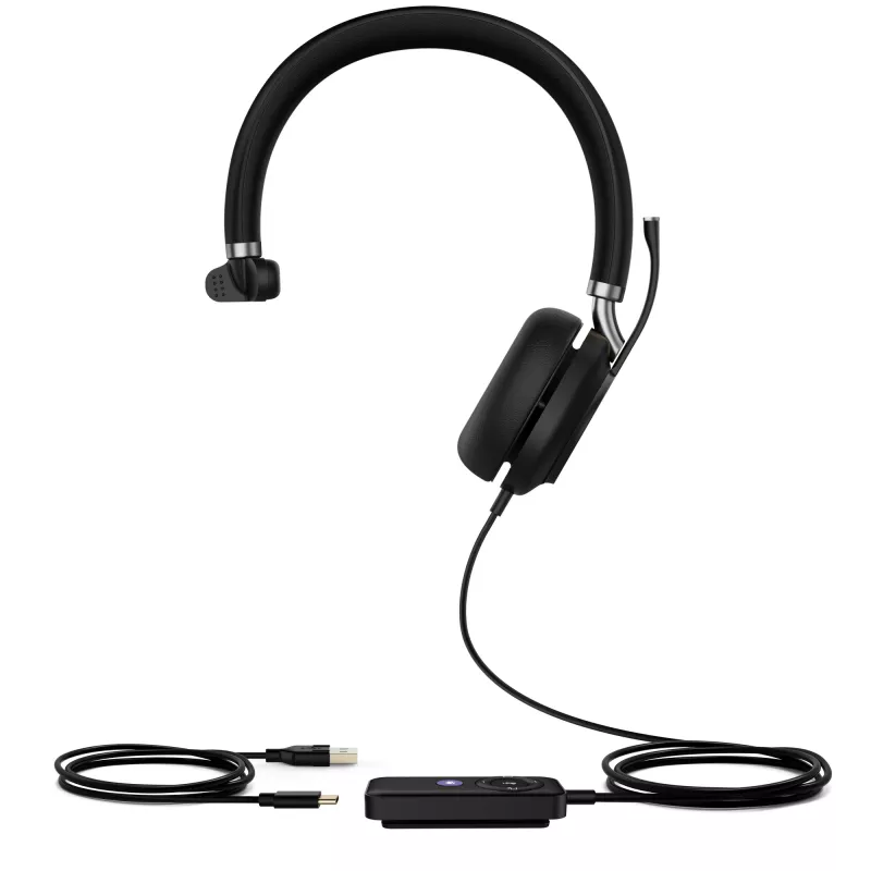 Yealink UH38 Mono Teams - sin batería cable USB-A-USB auricular con cable