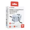 Adaptador de viaje universal Verbatim Charge 'n' Travel 70W 2C retráctil azul